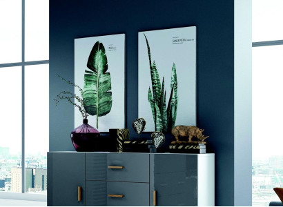 Chests of drawers Living room cupboard 140cm XL Low Boards Modern Wood Chest of drawers Sideboard
